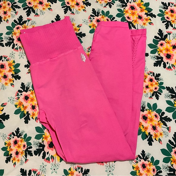 FP Movement by Free People Good Karma Leggings Pink M L - Picture 7 of 9